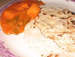 Naan with Paneer Butter Masala